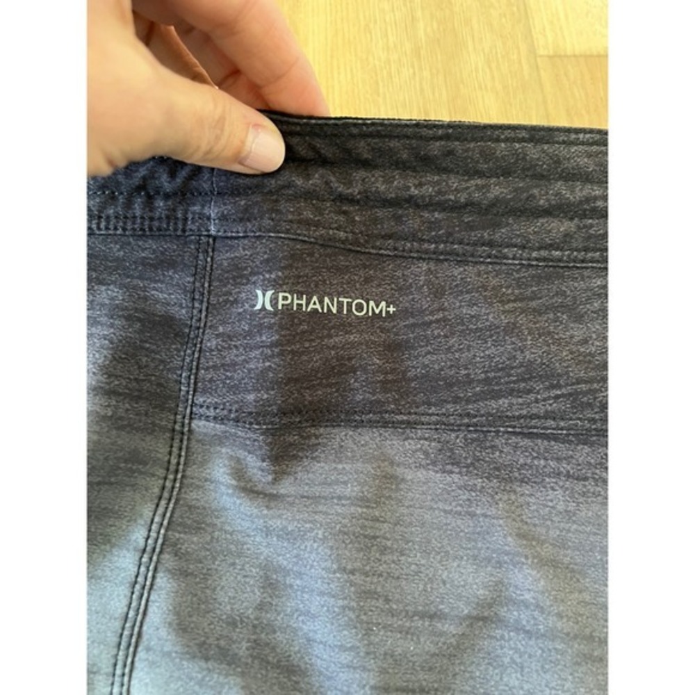 Hurley Phantom+ Mens Board Shorts Size 36 Grey Mint Ombre Striped Swim Trunks - Picture 6 of 8